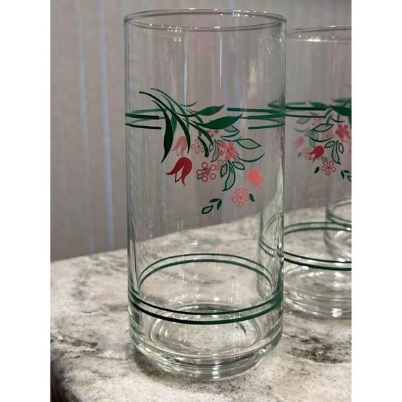 Vintage Libbey Glass 16oz Tumblers “Rosemarie” Pattern - Picture 2 of 6